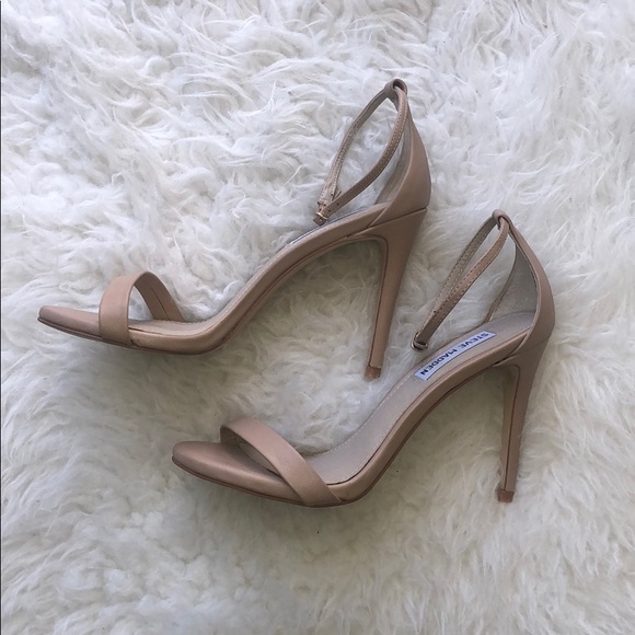 Steve Madden Stecy Natural Ankle Strap Heels - Picture 3 of 8